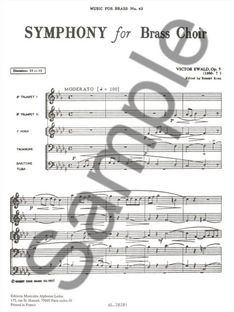 Ewald: Symphony for 5-Part Brass Choir
