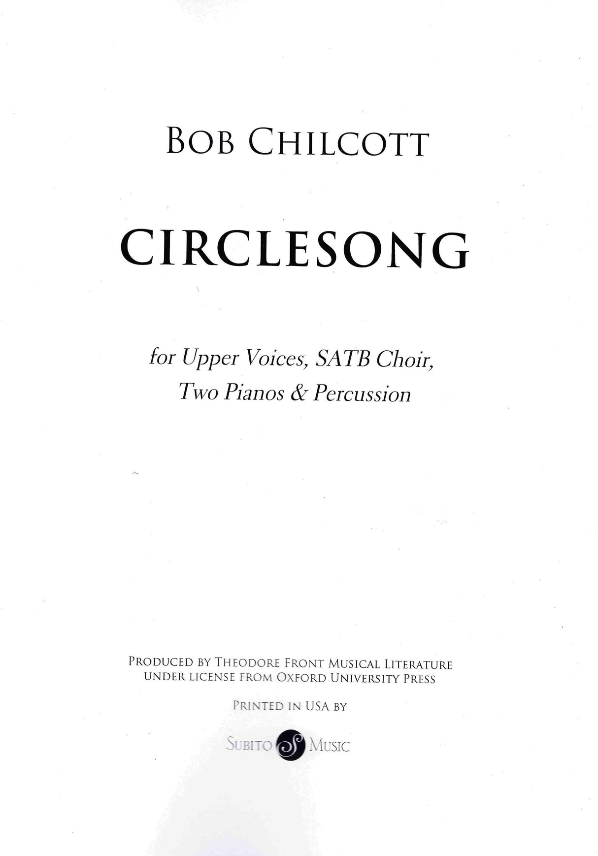 Chilcott: Circlesong