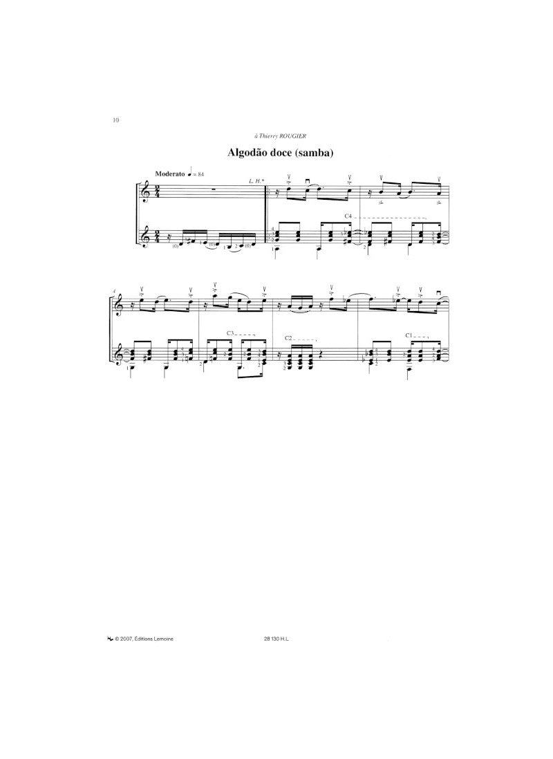Machado: Musiques populaires brésiliennes (arr. for violin & guitar)
