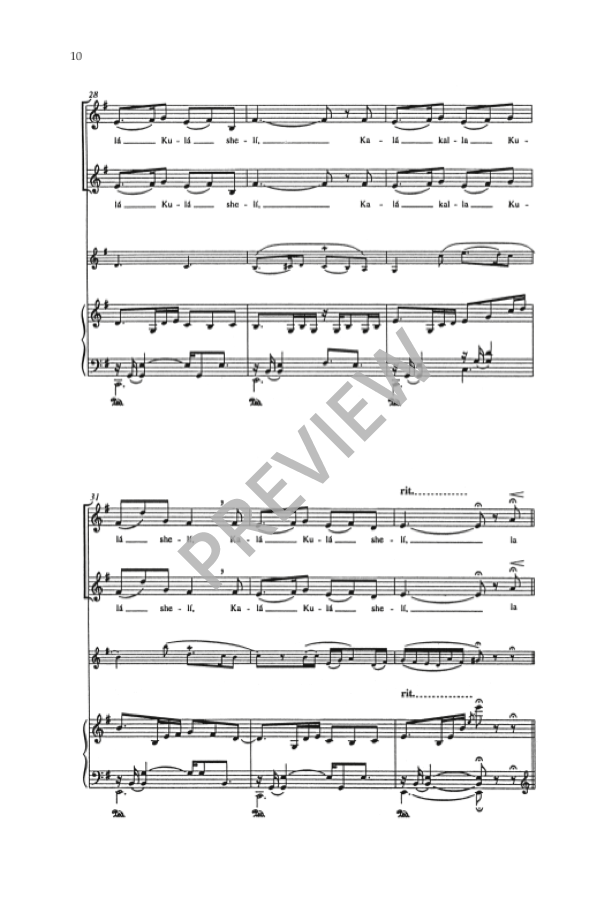 Whitacre: 5 Hebrew Love Songs (Version for SA Choir)