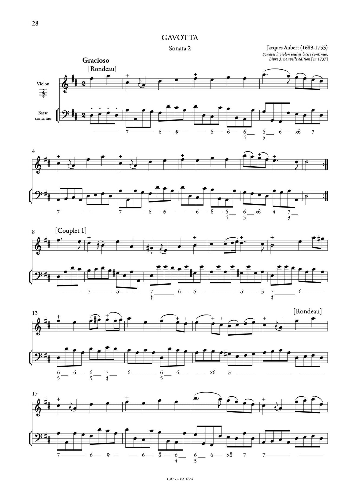 Anthology of French Baroque Music - Violin - Volume 1