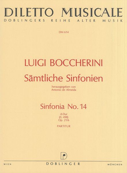 Boccherini: Sinfonia No. 14 in A Major, Op. 21, No. 6 G 498