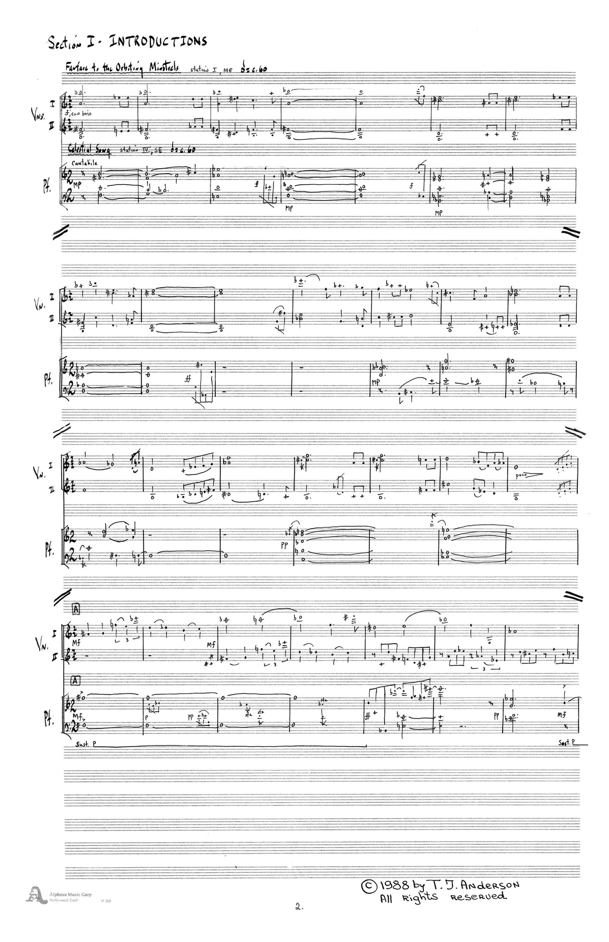 T.J. Anderson: Thomas Jefferson's Orbiting Minstrels and Contraband