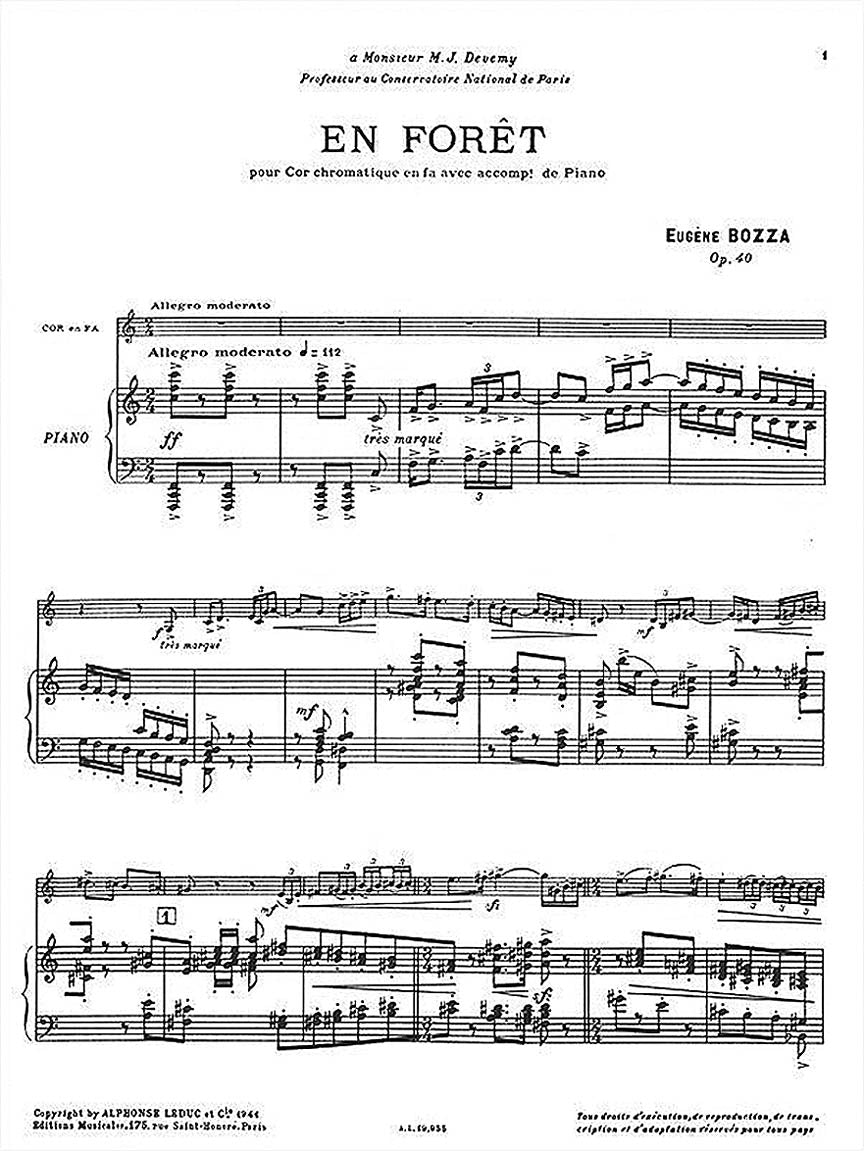 Bozza: En Forêt, Op. 40