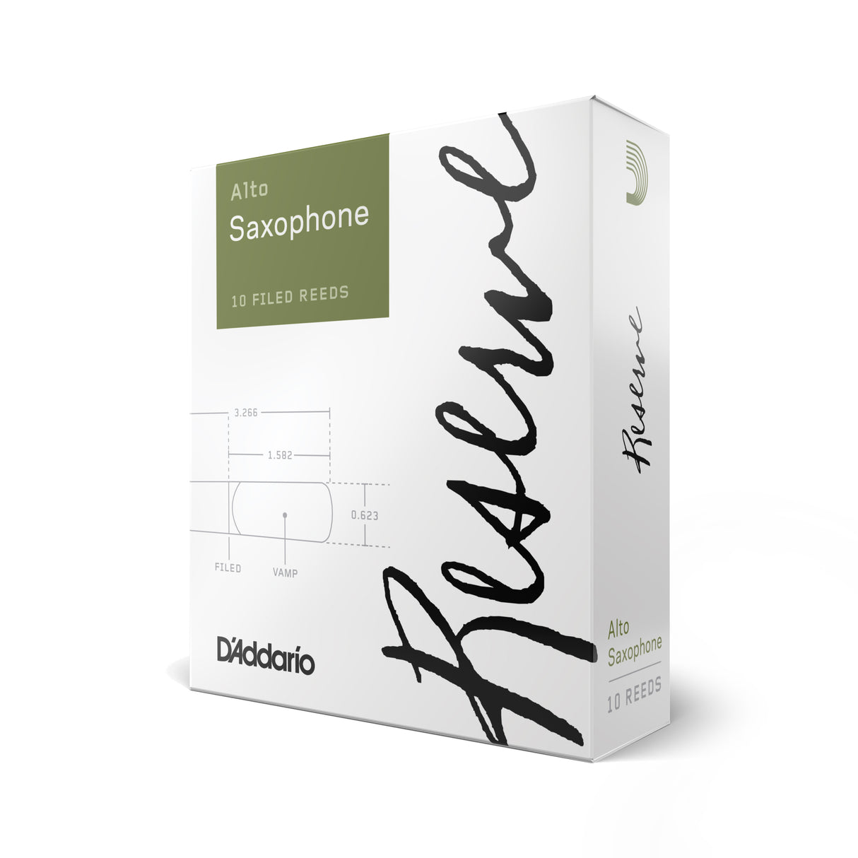 D'Addario Reserve Alto Saxophone Reeds, 10-pack