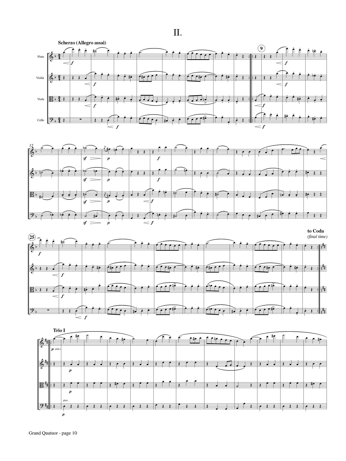 Kuhlau: Grand Quatour in D Minor, Op. 103 (arr. for flute & string trio)