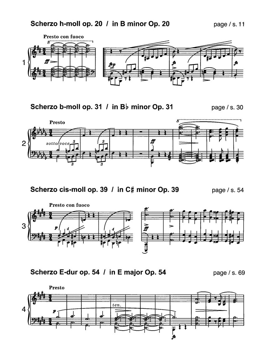 Chopin: Scherzos, Opp. 20, 31, 39 & 54