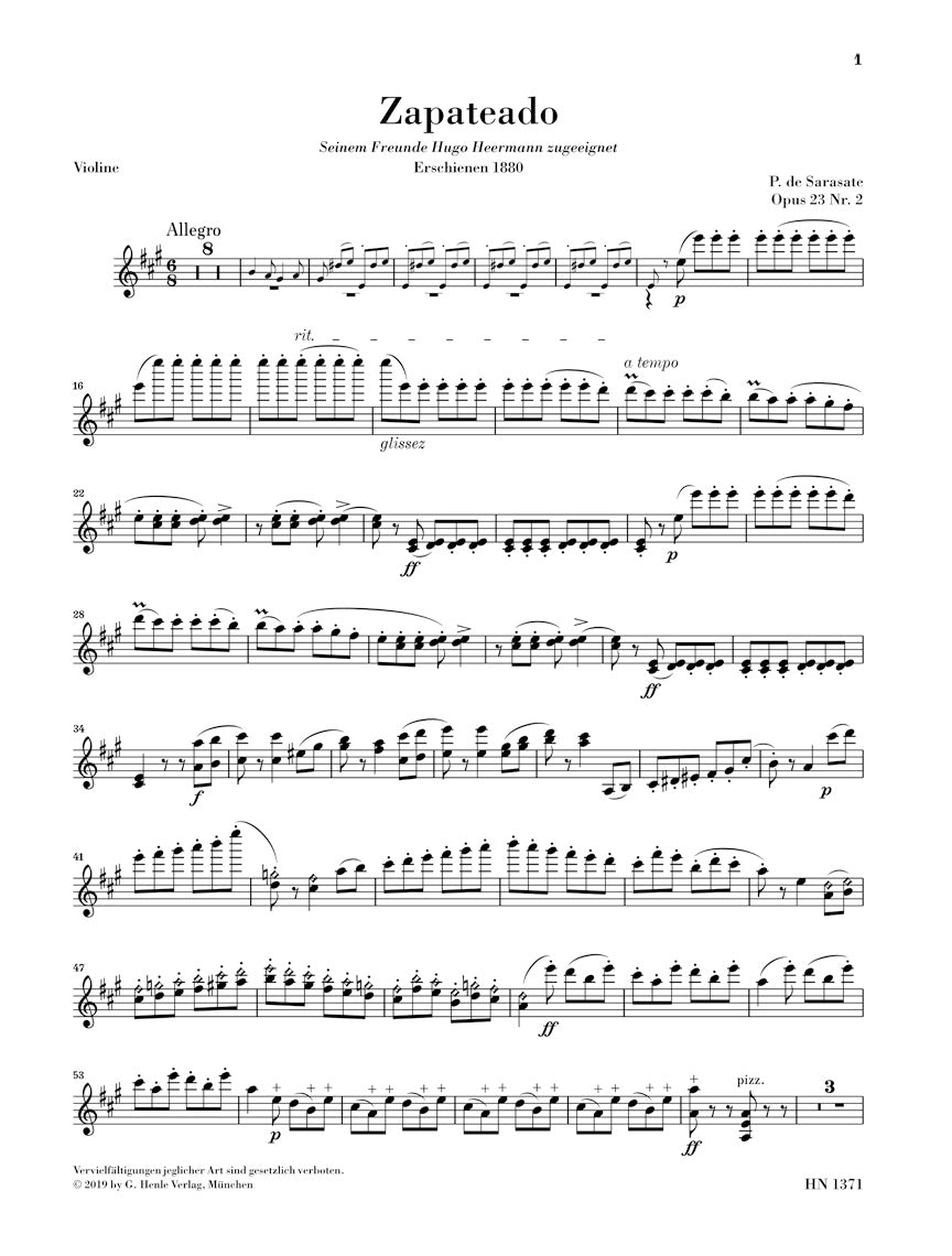 Sarasate: Zapateado, Op. 23, No. 2