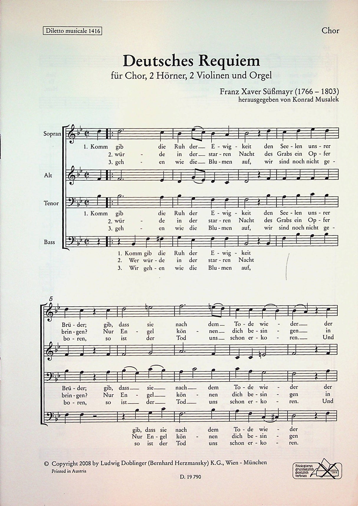 Süssmayr: German Requiem