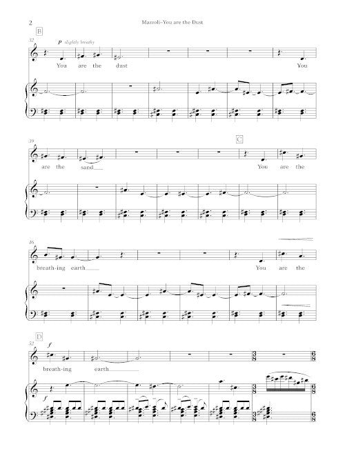 Mazzoli: You Are the Dust (Version for Mezzo & Piano)