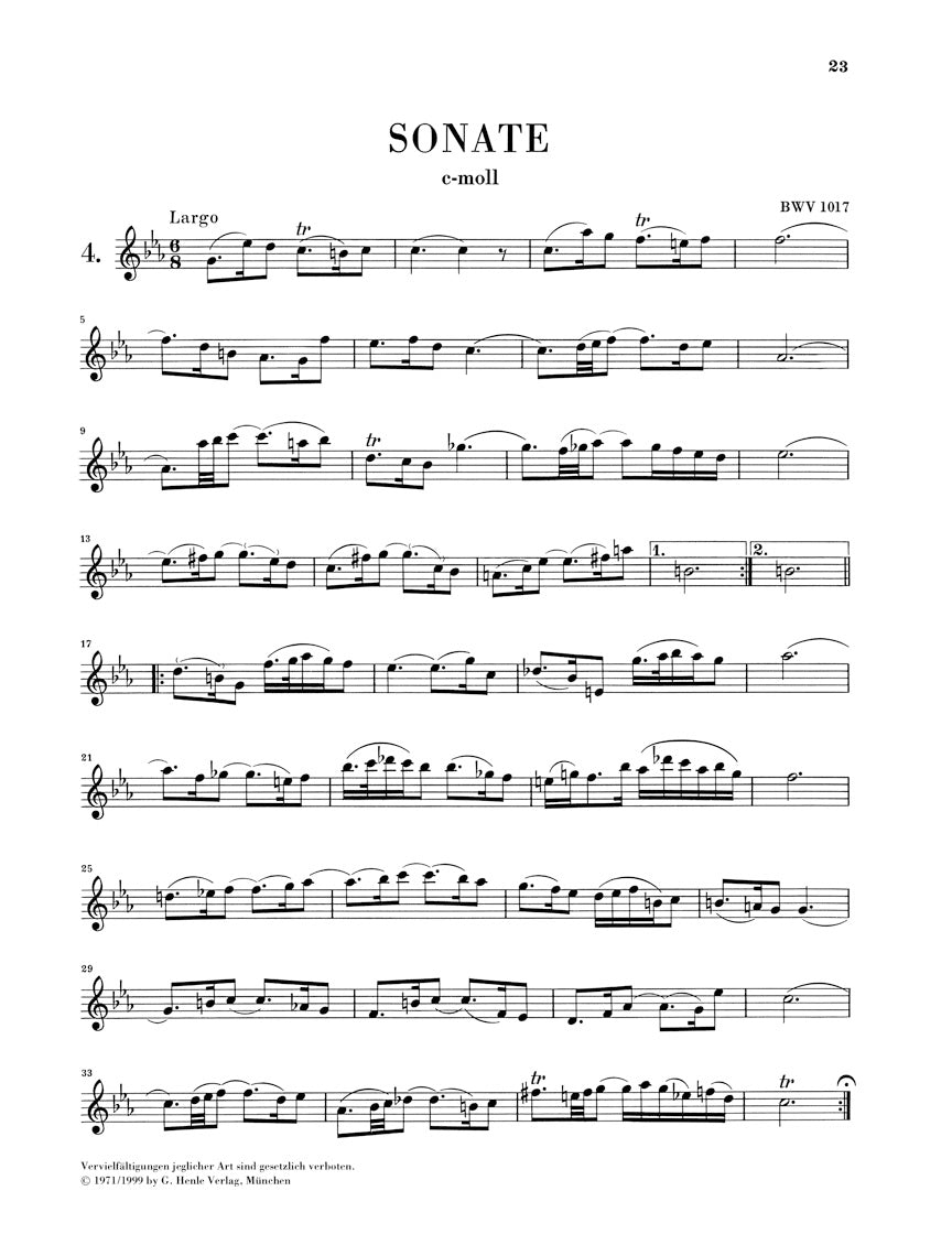 Bach: Violin Sonatas Nos. 4-6, BWV 1017-1019