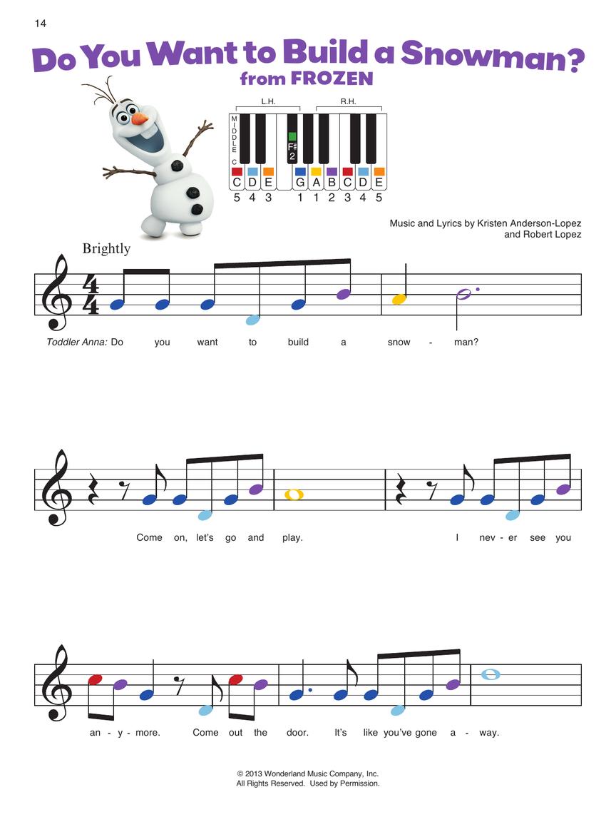Piano-by-Color: Disney Songs
