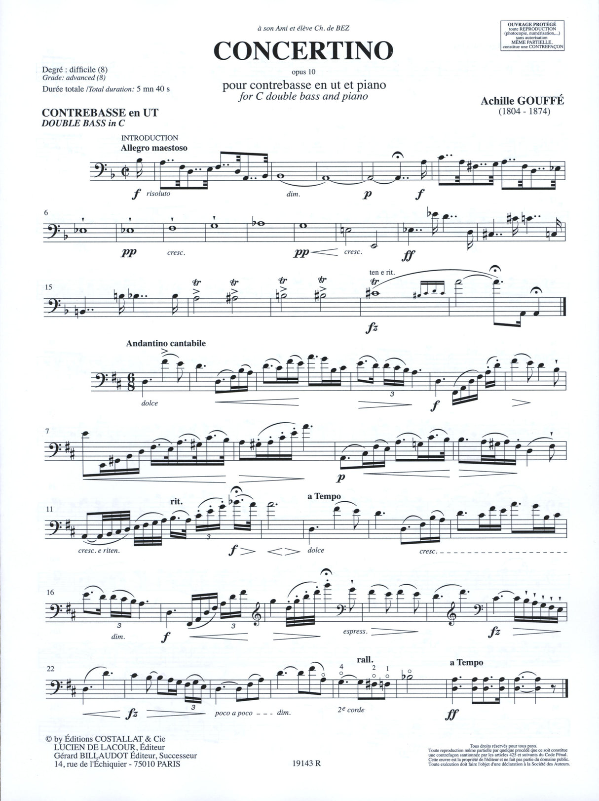 Gouffé: Concertino, Op. 10