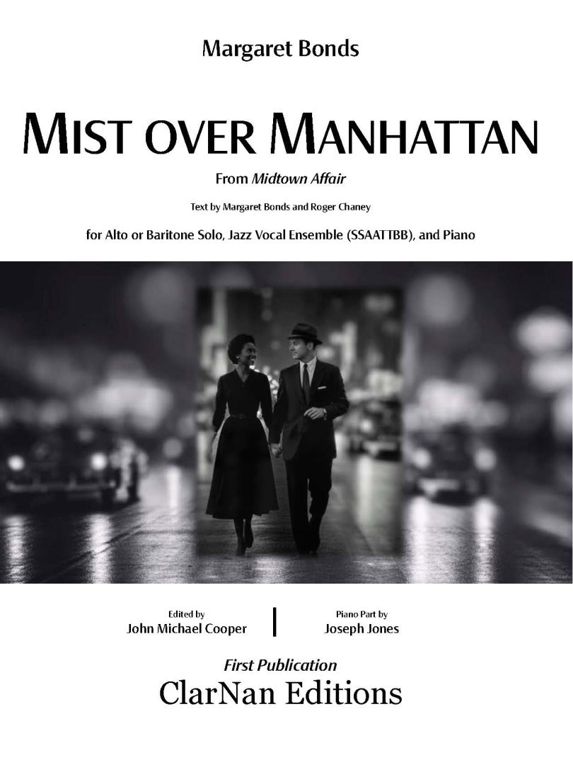 Bonds: Mist Over Manhattan for Alto or Baritone Solo, Jazz Vocal Ensemble (SSAATTBB), and Piano