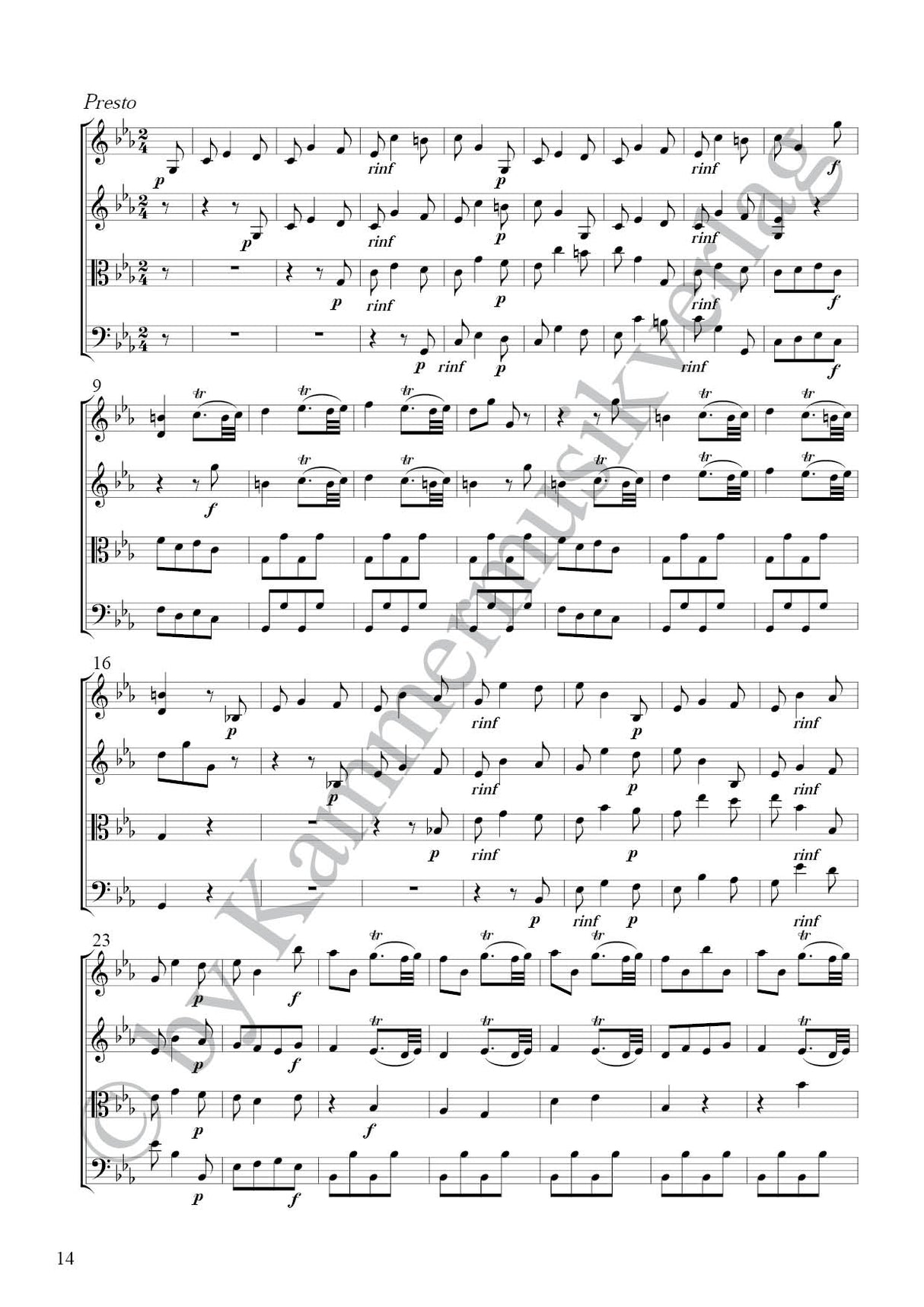 Boccherini: String Quartet in C Minor, G 171, Op. 9, No. 1