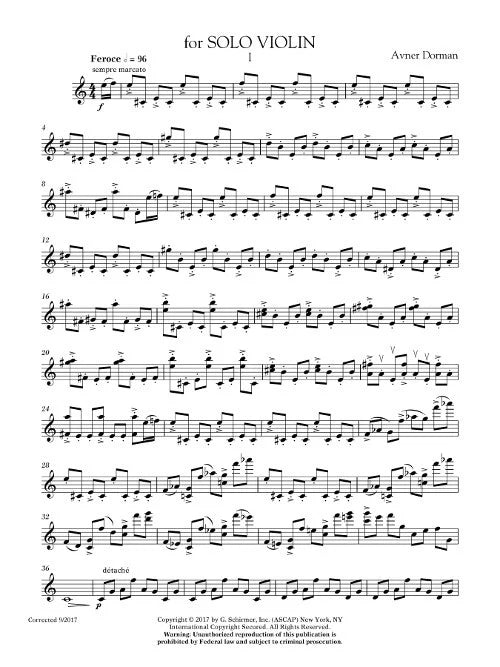 Dorman: For Solo Violin