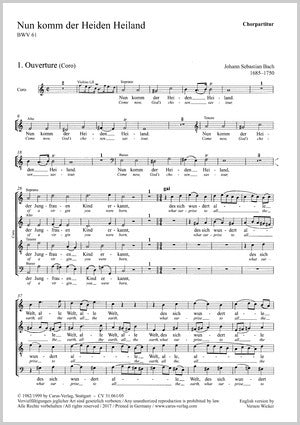 Bach: Nun komm, der Heiden Heiland, BWV 61