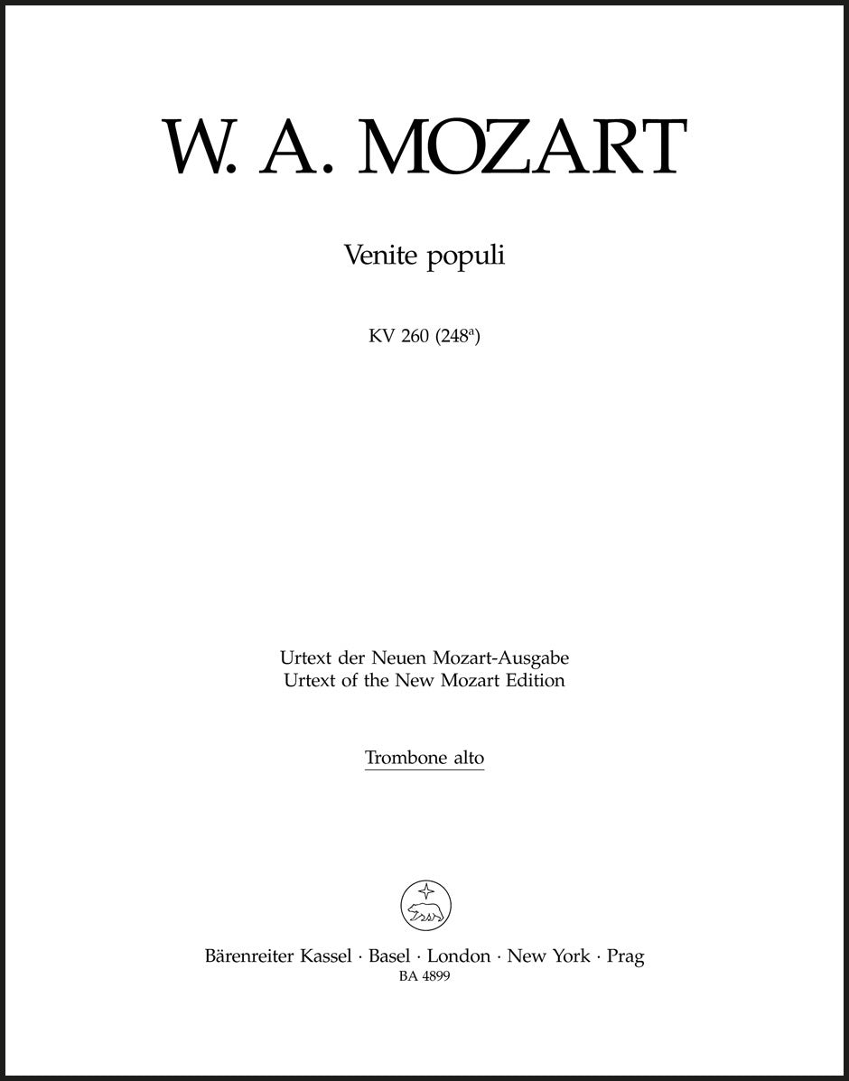 Mozart: Venite populi, K. 260 (248a)