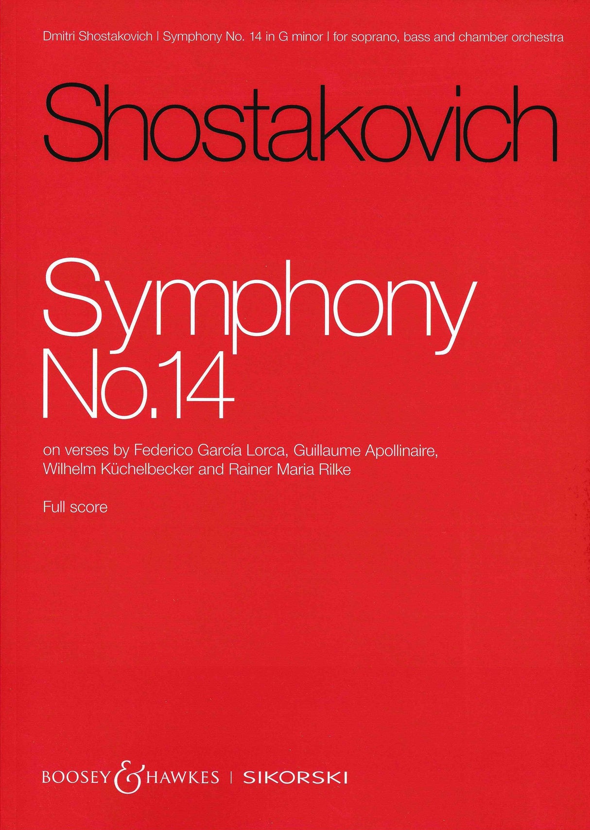 Shostakovich: Symphony No. 14, Op. 135