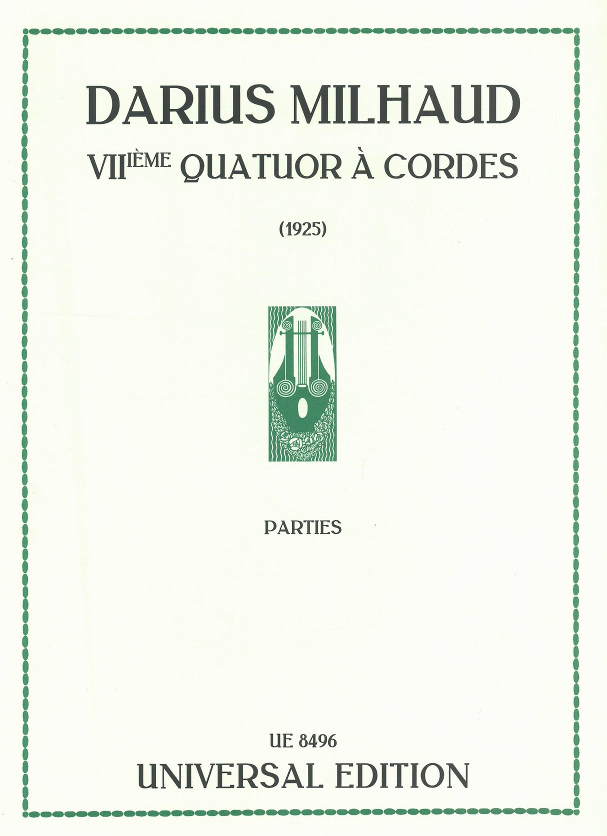Milhaud: String Quartet No. 7, Op. 87