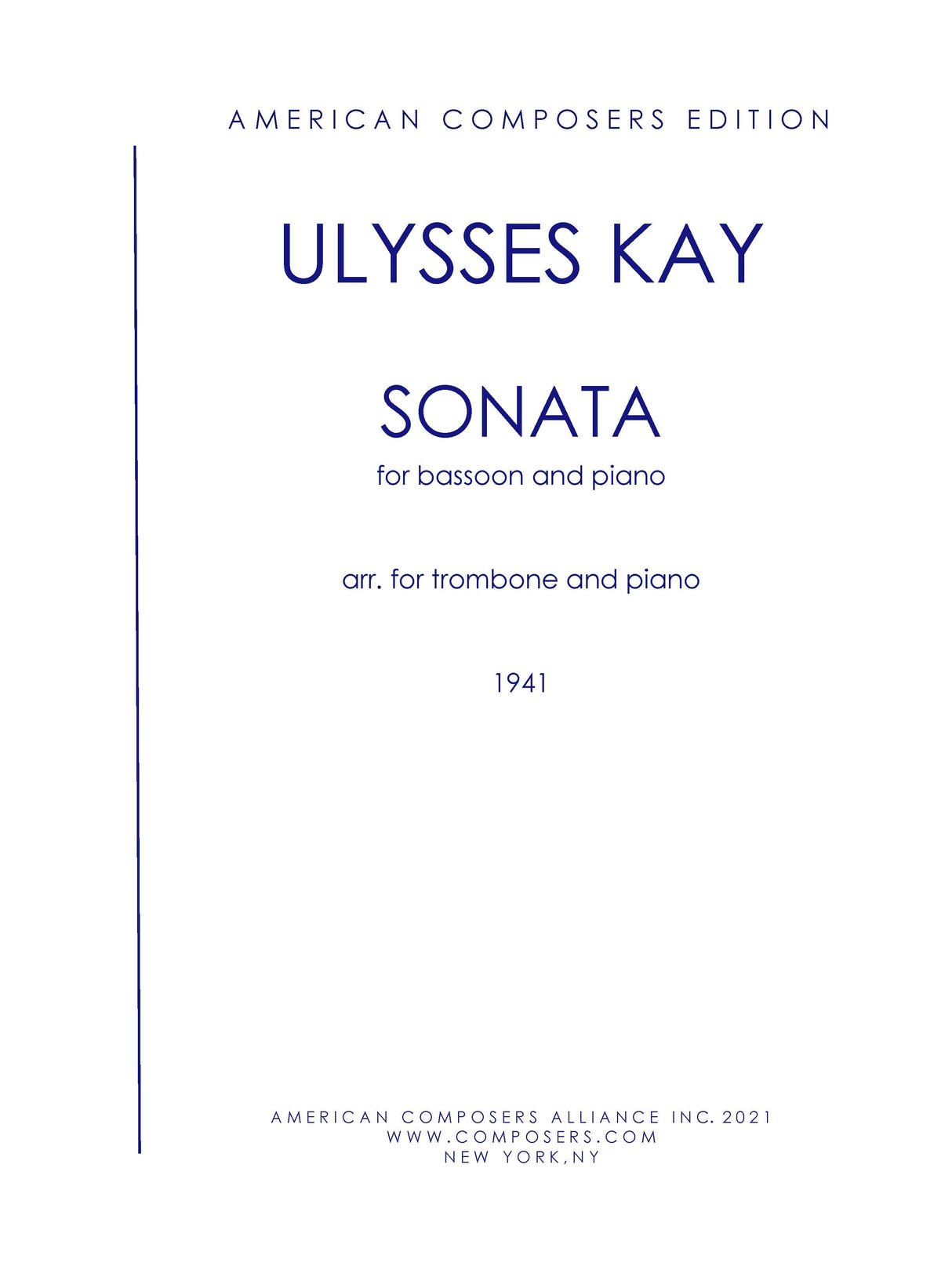 Kay: Bassoon Sonata (arr. for Trombone & Piano)