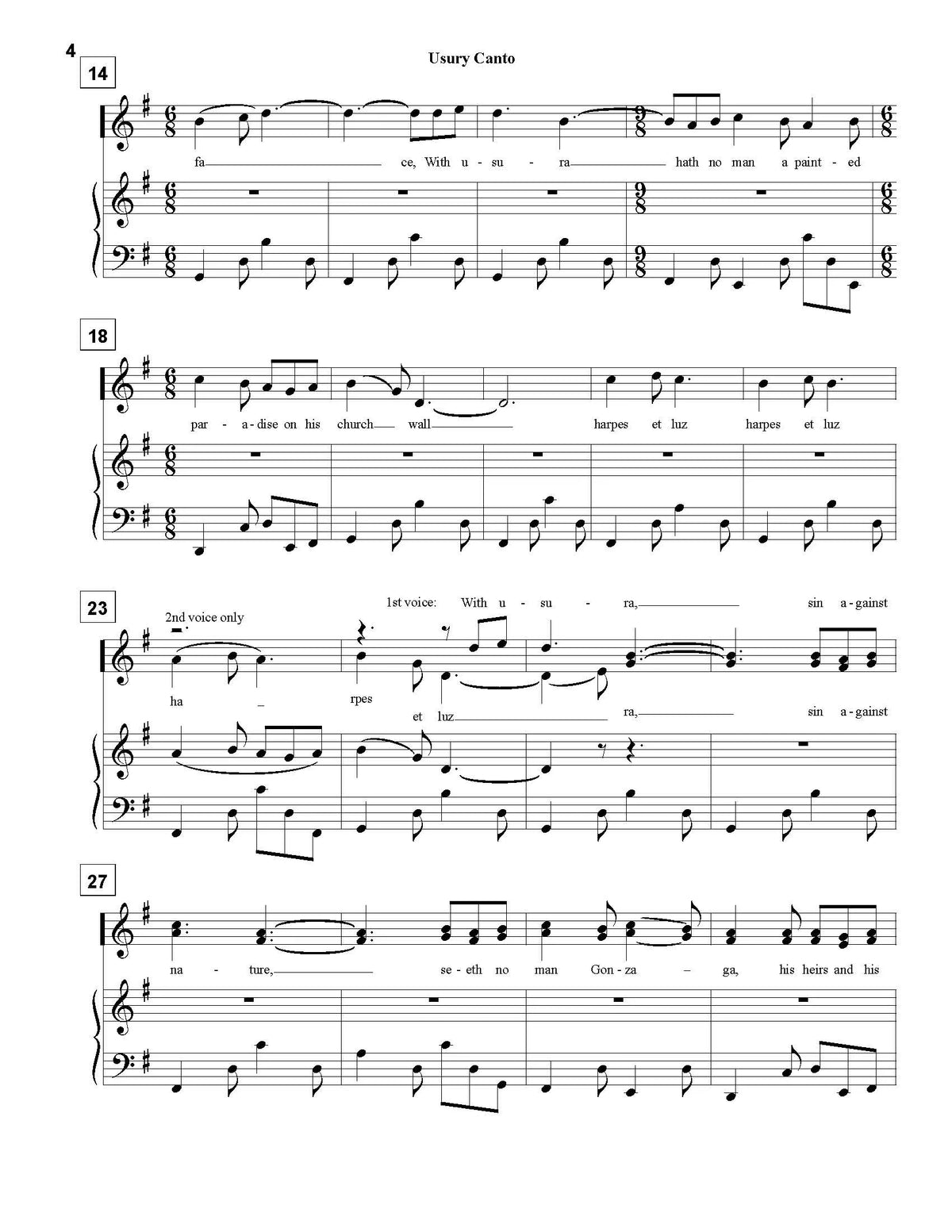 Hughes: Usury Canto (Canto XLV)