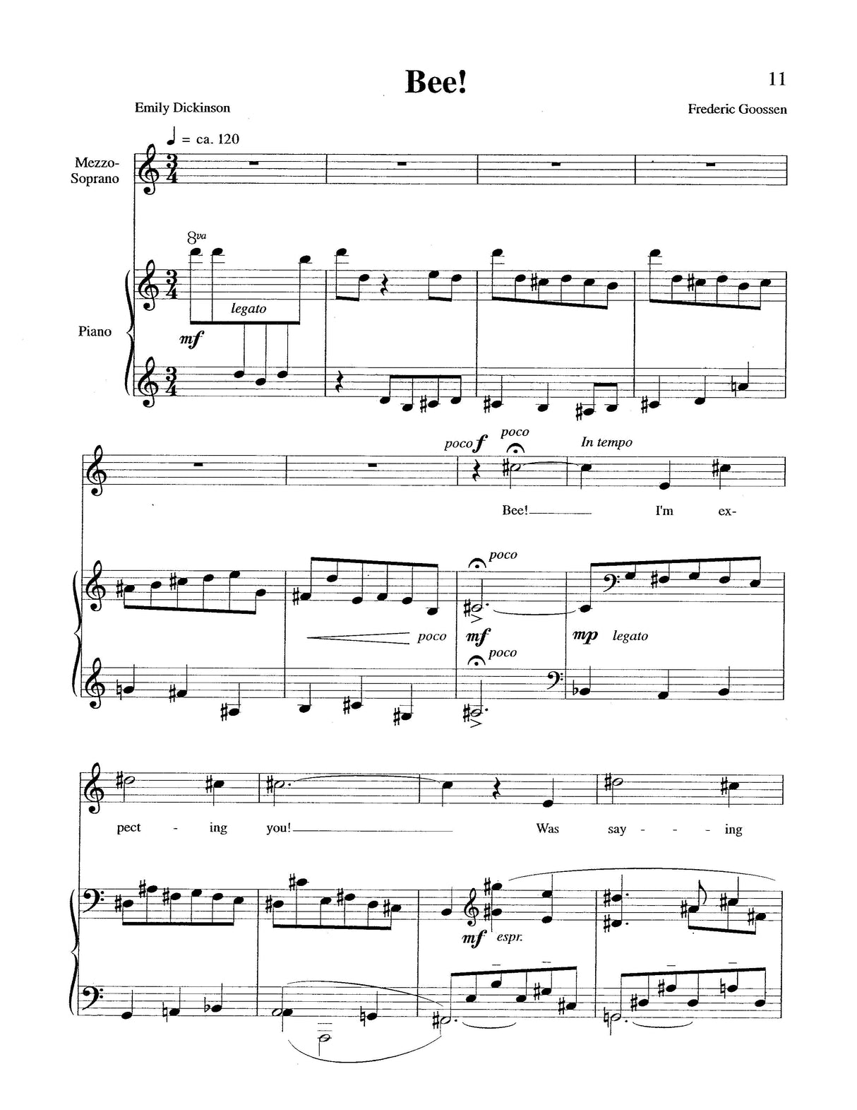 Goossen: An Emily Dickinson Songbook