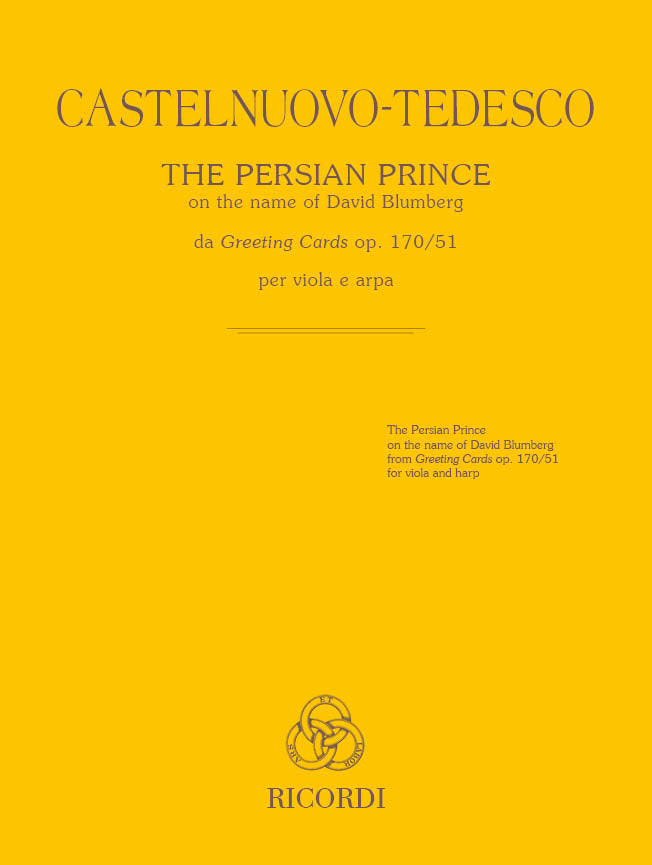 Castelnuovo-Tedesco: The Persian Prince, Op. 170, No. 51