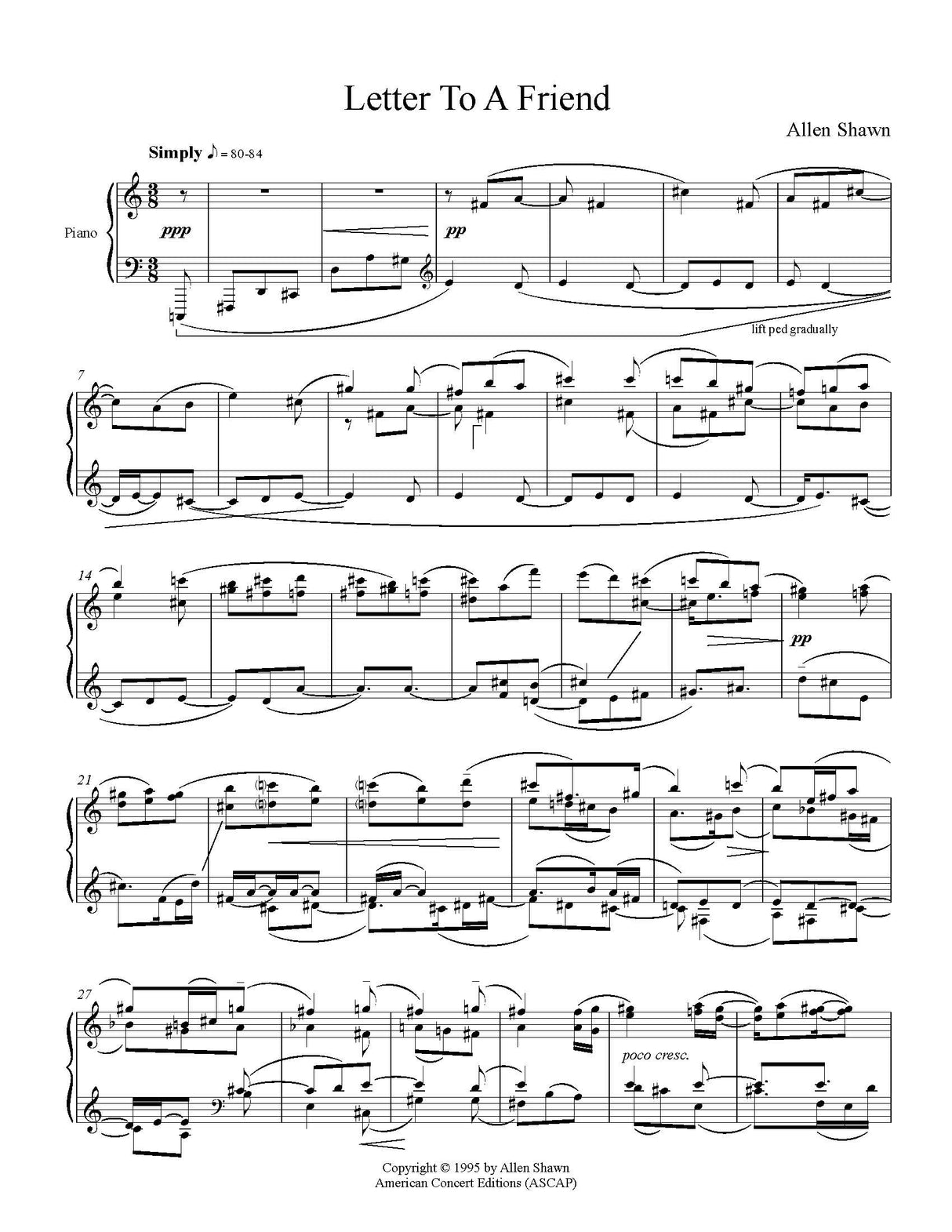 Shawn: Letter to a Friend