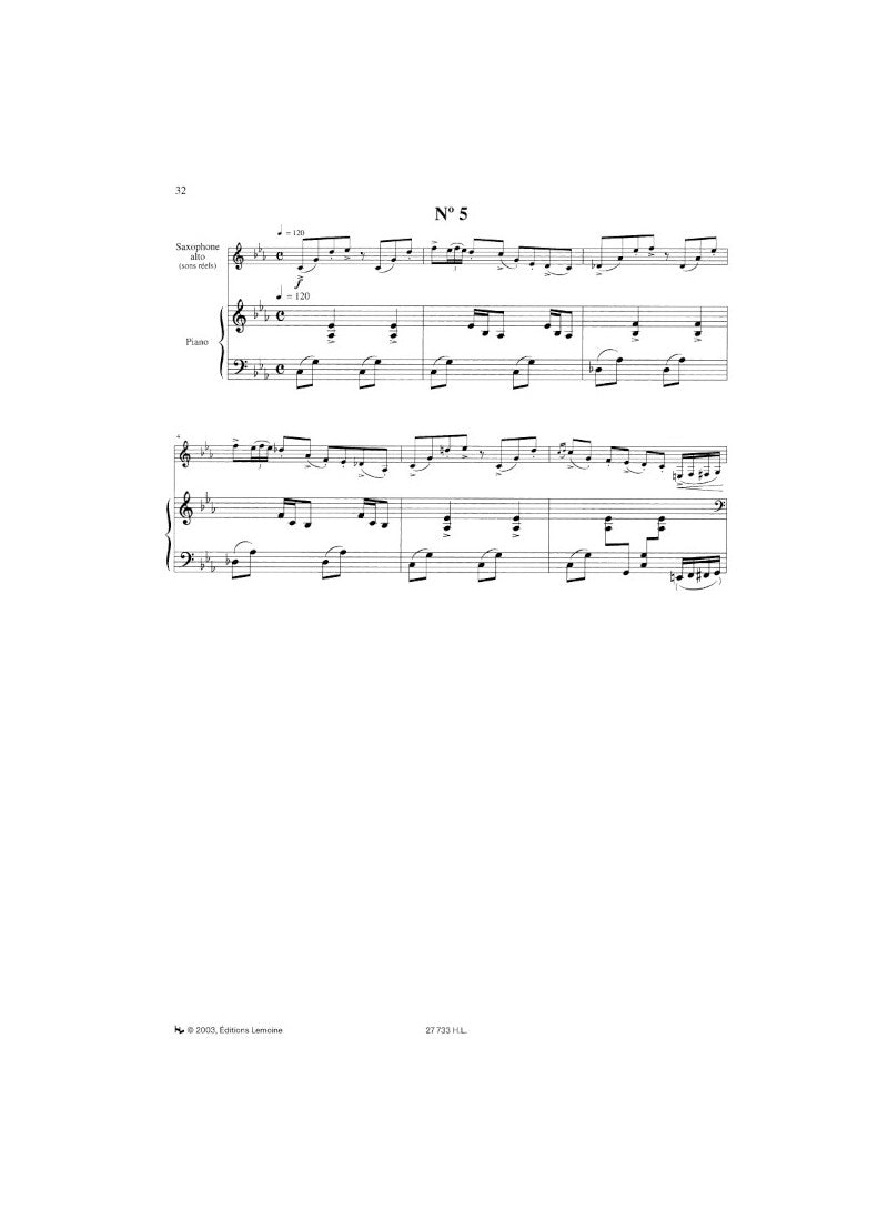 Piazzolla: Tango-Études (for alto sax or clarinet and piano)