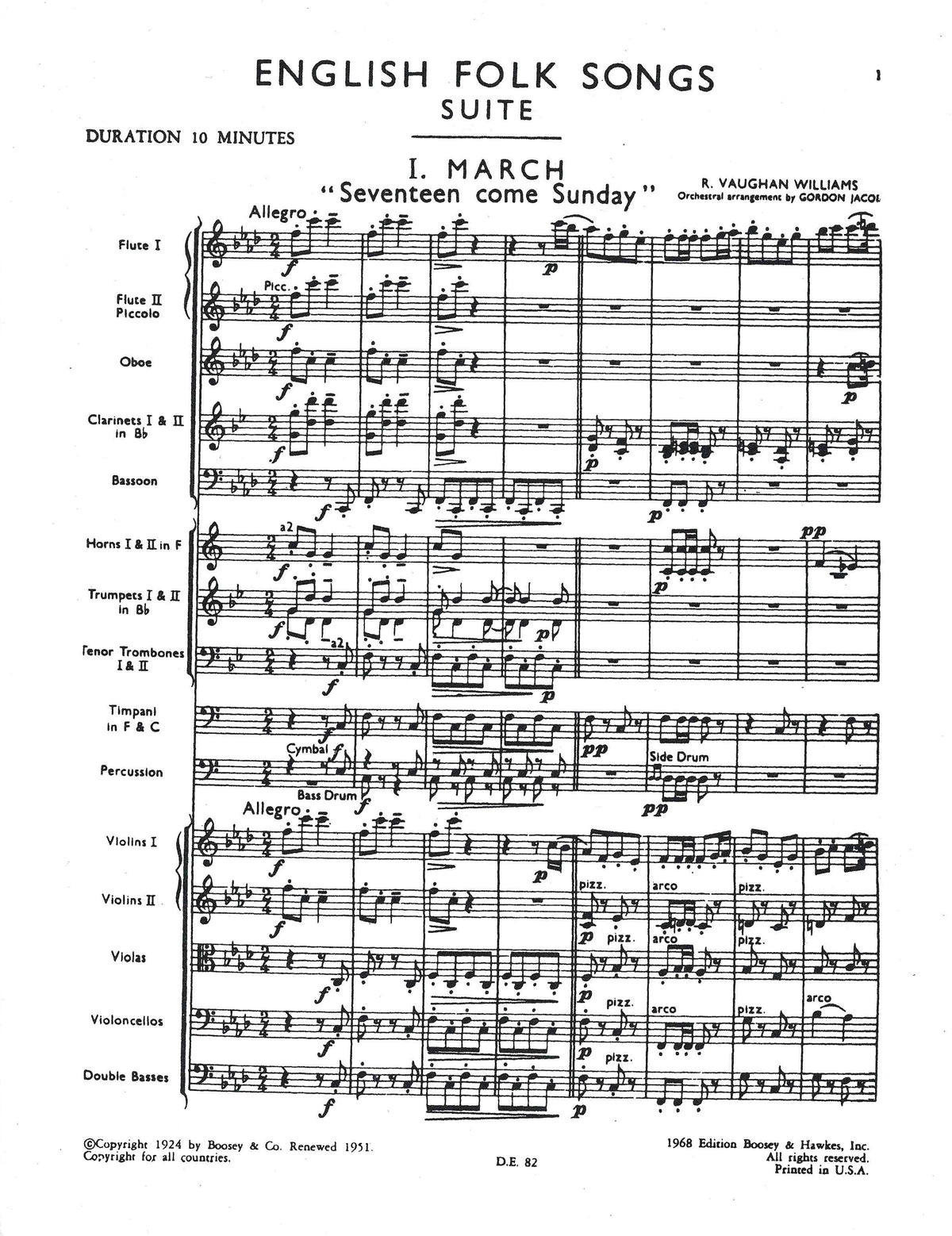 Vaughan Williams: English Folk Song Suite (arr. for orchestra)