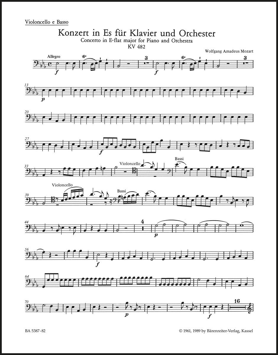 Mozart: Piano Concerto No. 22 in E-flat Major, K. 482