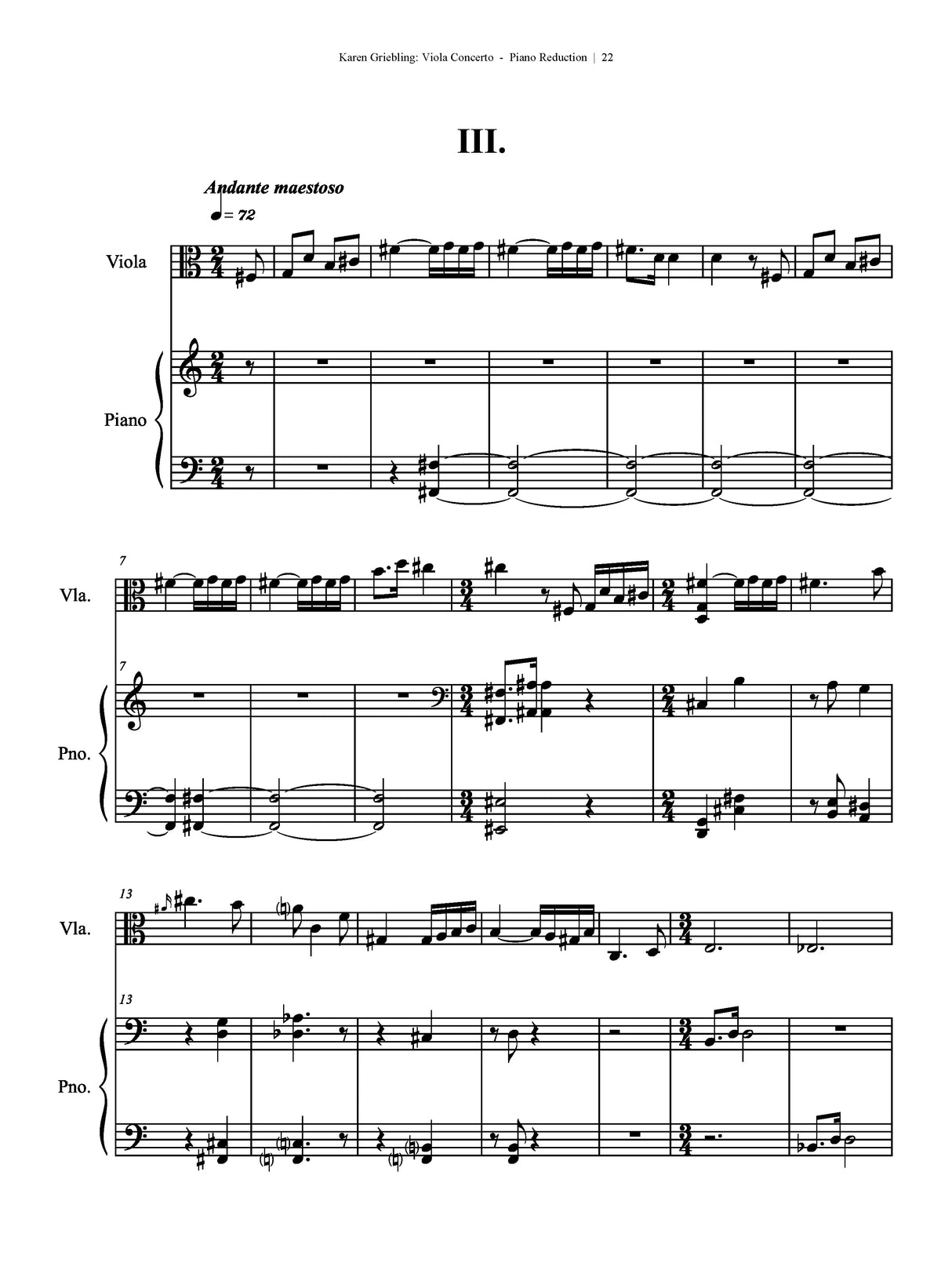 Griebling: Viola Concerto