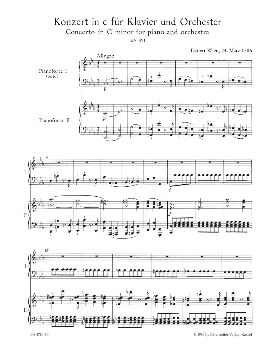Mozart: Piano Concerto No. 24 in C Minor, K. 491