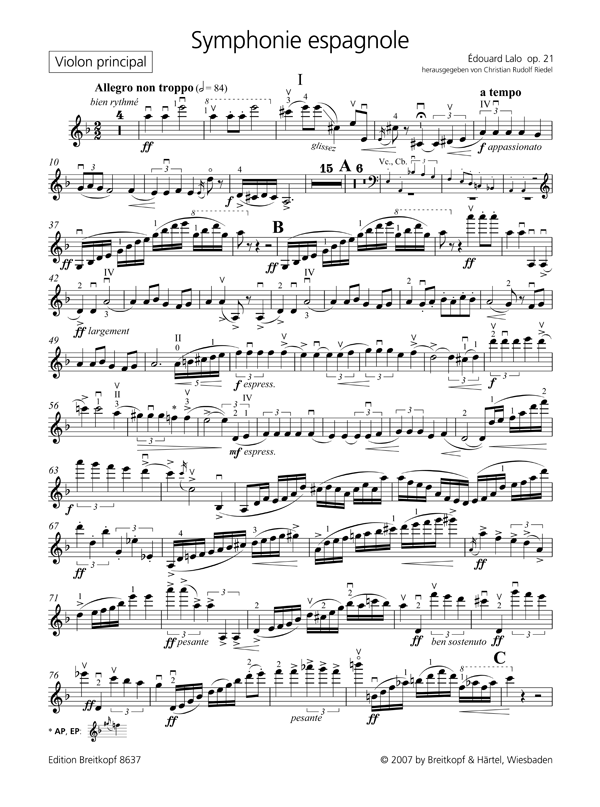 Lalo: Symphonie espagnole, Op. 21
