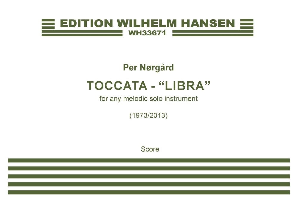 Nørgård: Toccata (arr. for any melodic instrument)