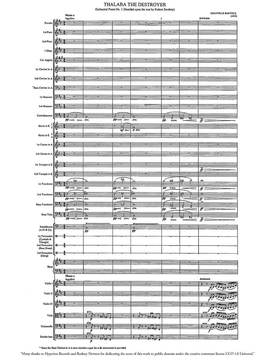 Bantock: Thalaba the Destroyer