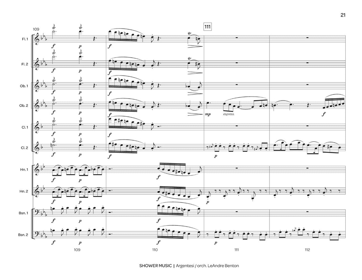 Argentesi: Shower Music (arr. for Double Woodwind Quintet)