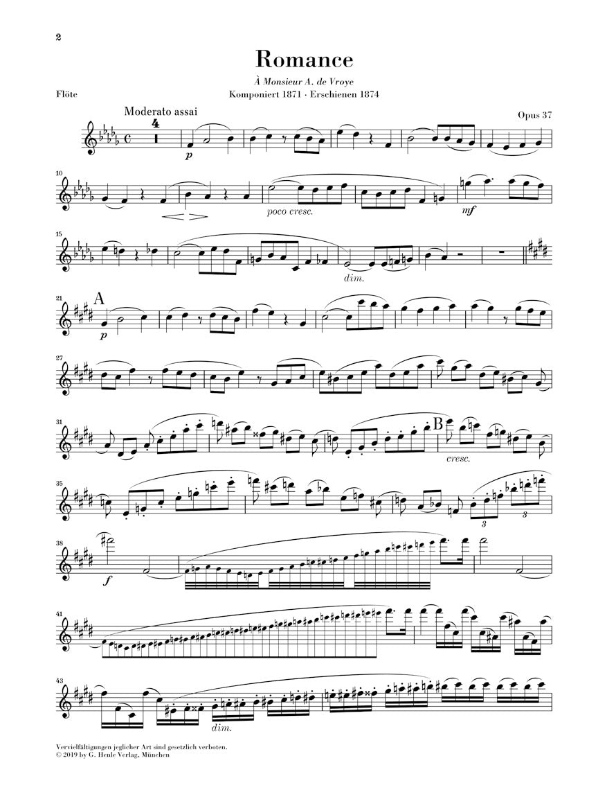 Saint-Saëns: Romance in D-flat Major, Op. 37