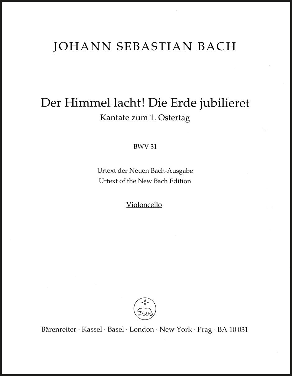 Bach: Der Himmel lacht! Die Erde jubilieret, BWV 31