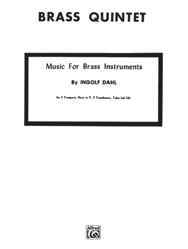 Dahl: Music for Brass Instruments