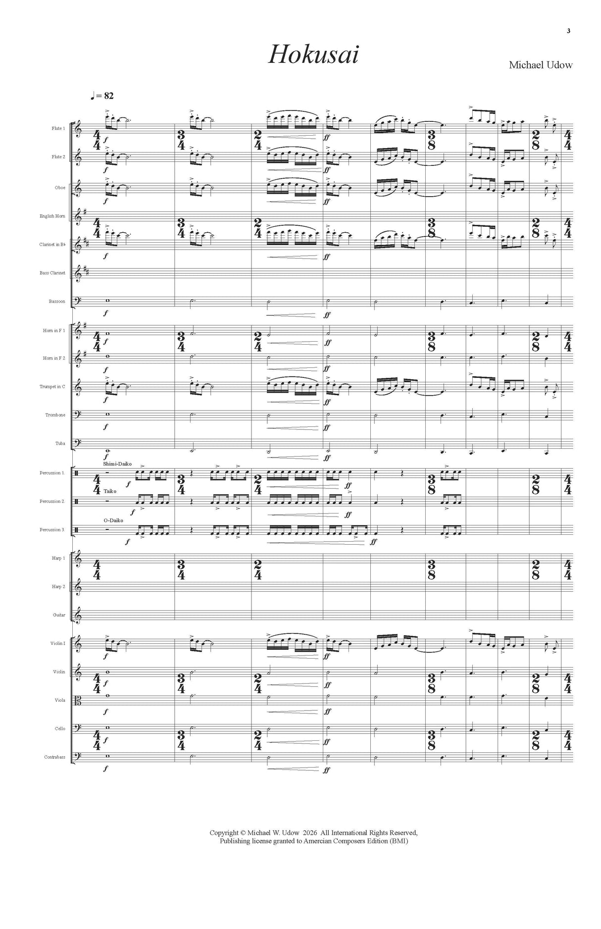 Udow: Hokusai Suite (Version for Orchestra)
