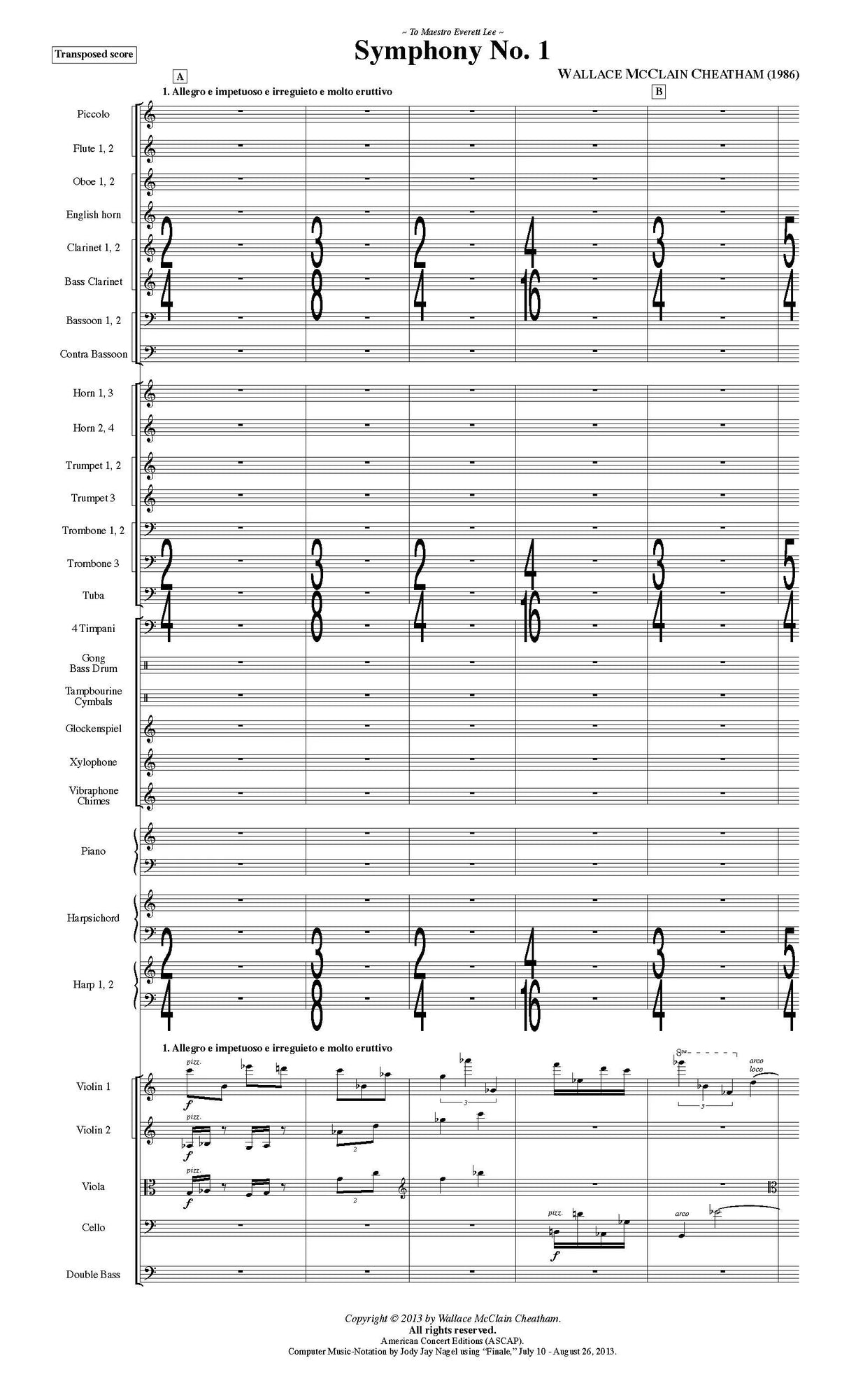 Cheatham: Symphony No. 1