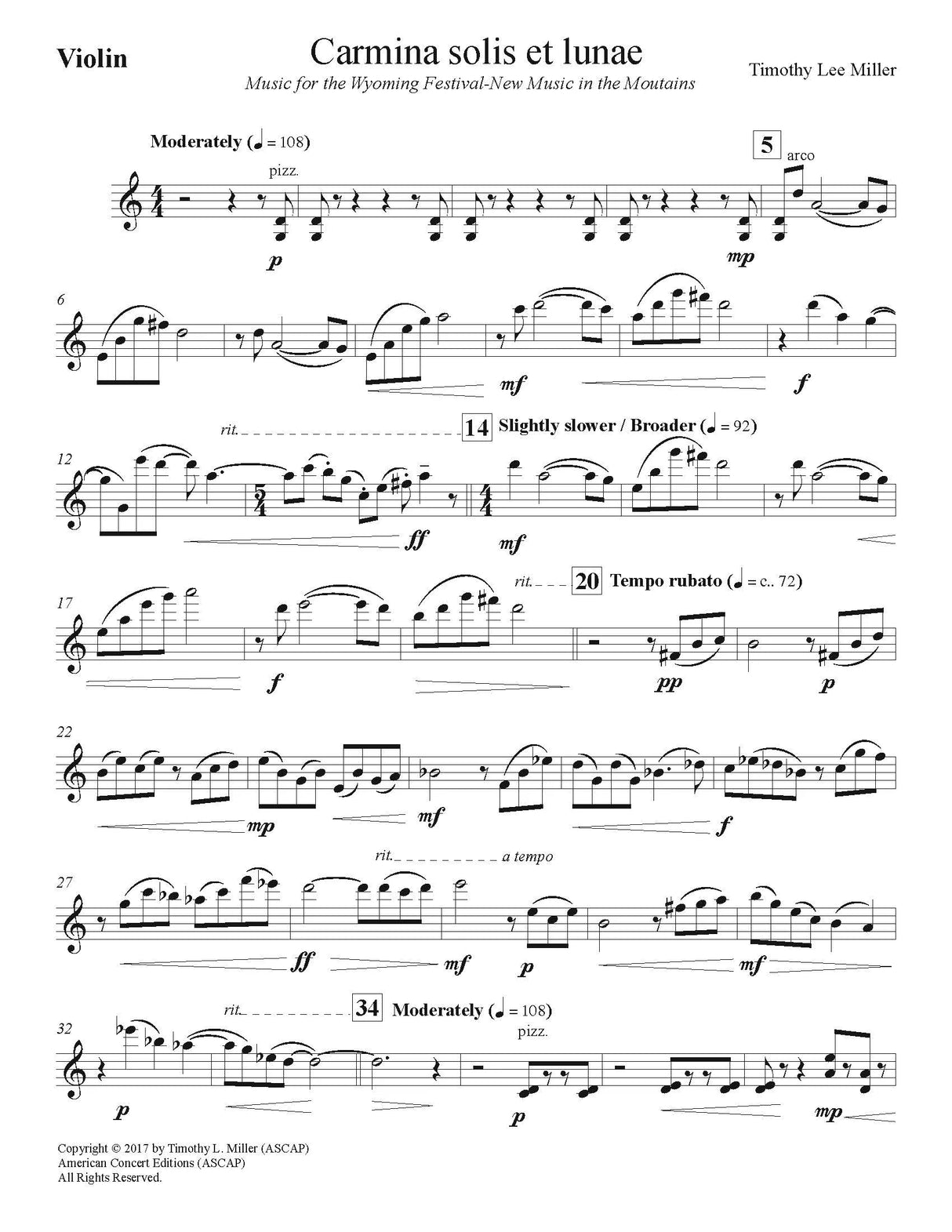 Miller: Carmina solis et lunae