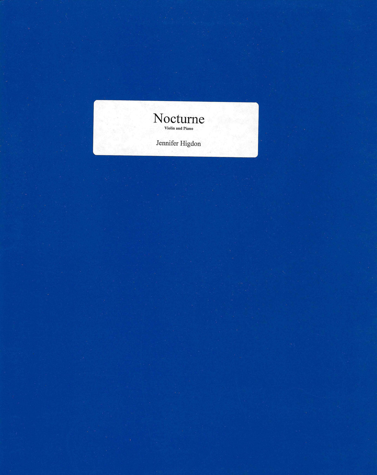 Higdon: Nocturne