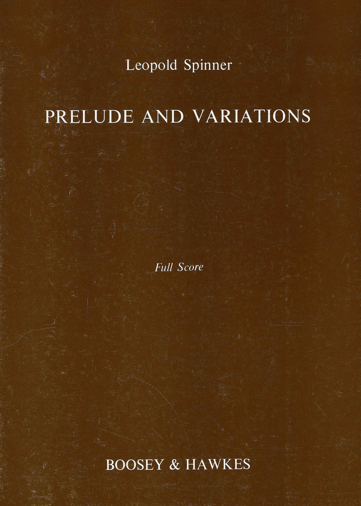 Spinner: Prelude and Variations, Op. 18