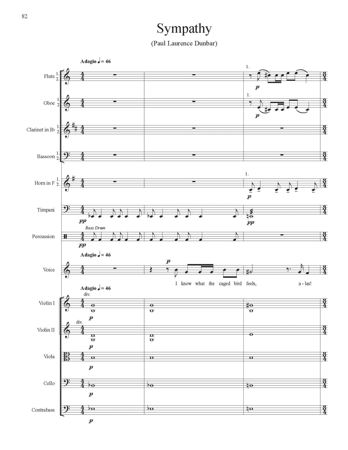 Thompson: The Shadow of Dawn (Version for High Voice & Orchestra)