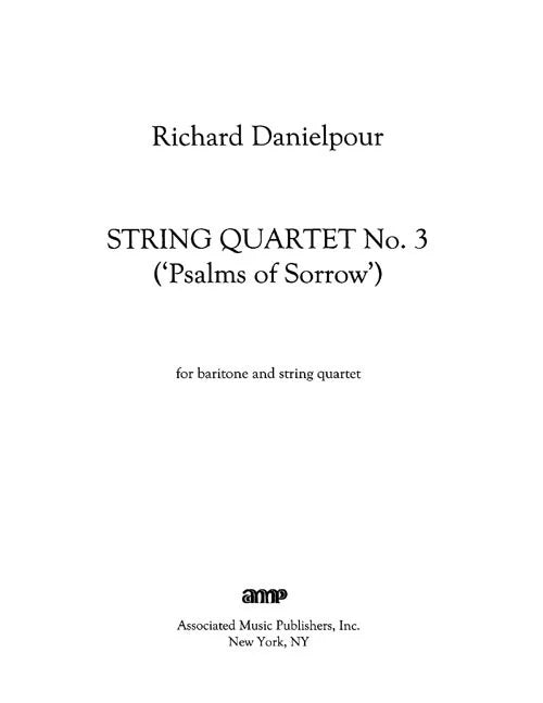 Danielpour: String Quartet No. 3