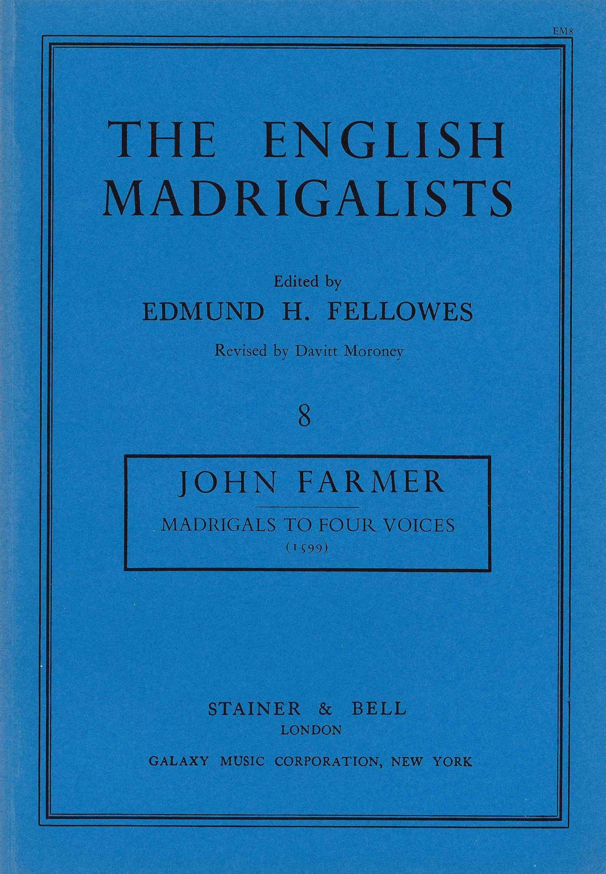 Farmer: Madrigals for Four Voices (1599)