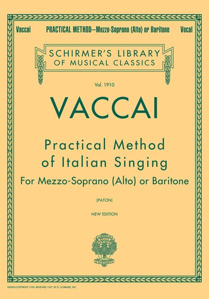 Vaccai: Practical Method of Italian Singing